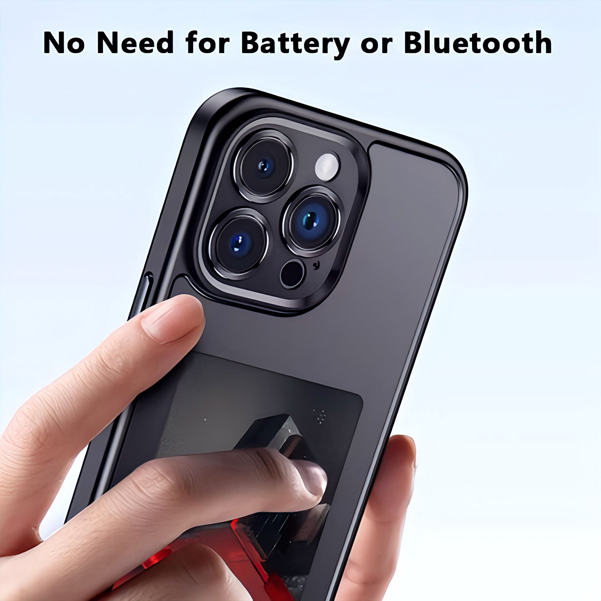 Magnetic MagSafe iPhone 15 case in rugged design with an always-on E-Ink screen