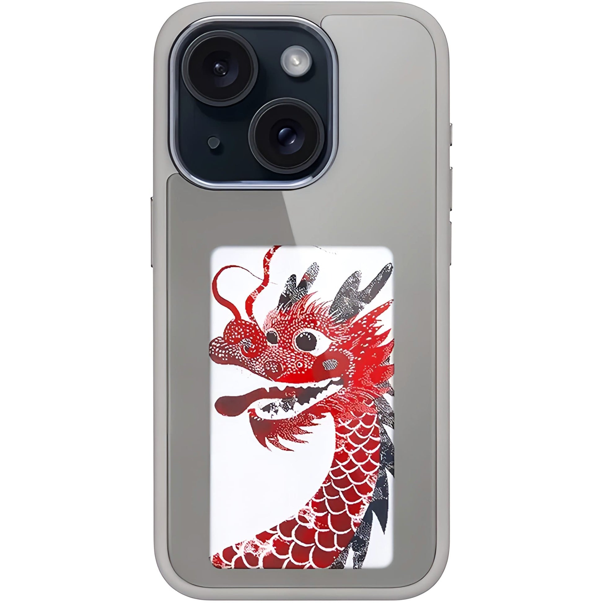 E-Ink customizable iPhone 14 case with built-in NFC smart tag